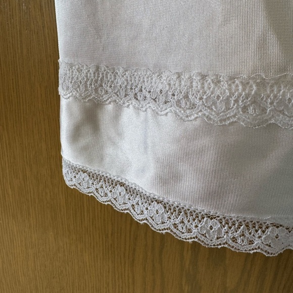 Vintage Sears White Chemise Slip Intimates Sleepwear Dress / size 38 / large Xlg - Picture 7 of 11